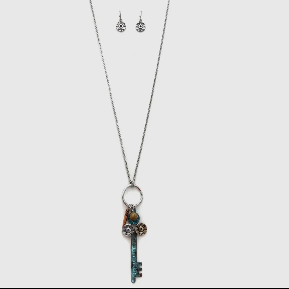 Hide Your Crazy Key Bullet Shell Long
Chain Necklace